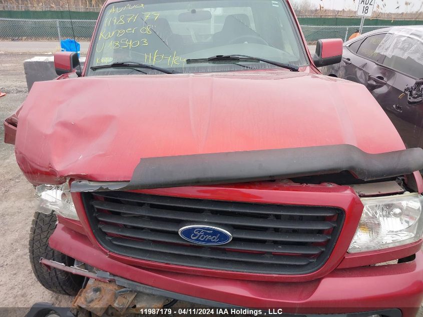 2008 Ford Ranger Super Cab VIN: 1FTYR44U58PA85403 Lot: 11987179