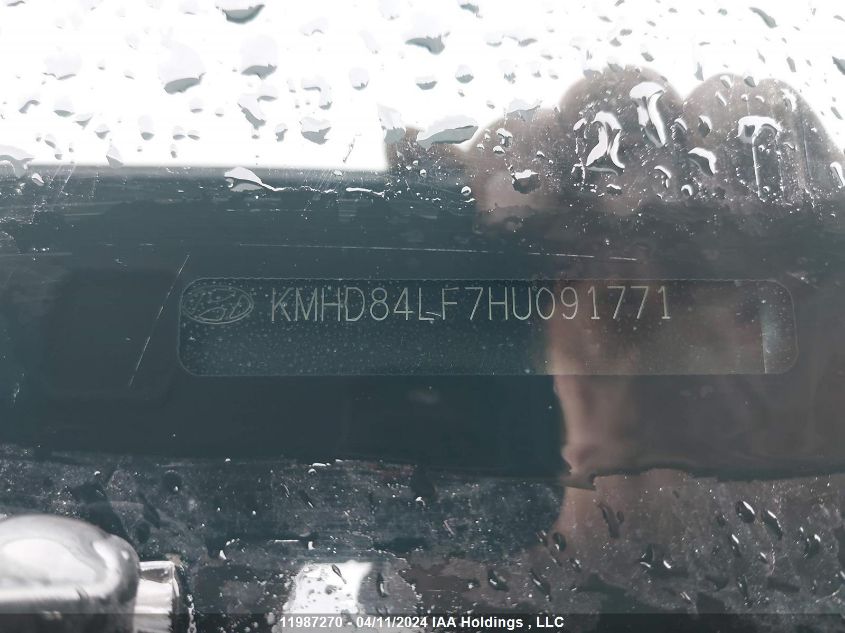 2017 Hyundai Elantra VIN: KMHD84LF7HU091771 Lot: 11987270