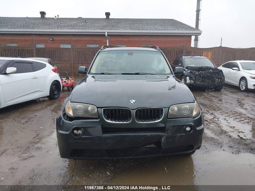 2006 BMW X3 2.5I VIN: WBXPA73476WC53590 Lot: 11987388