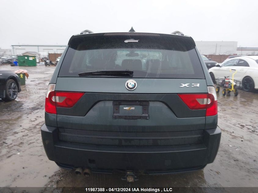 2006 BMW X3 2.5I VIN: WBXPA73476WC53590 Lot: 11987388