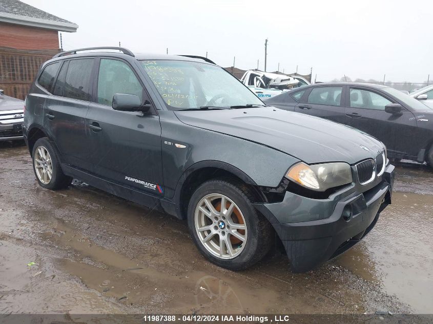 2006 BMW X3 2.5I VIN: WBXPA73476WC53590 Lot: 11987388