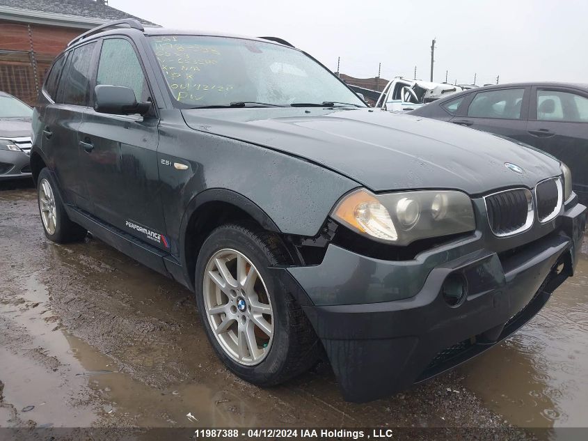 2006 BMW X3 2.5I VIN: WBXPA73476WC53590 Lot: 11987388