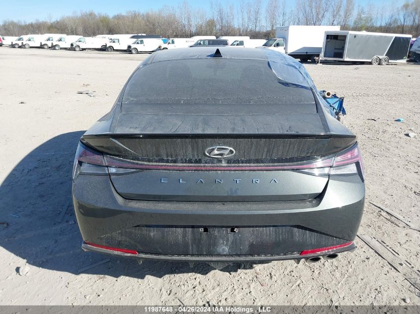 2021 Hyundai Elantra N Line VIN: KMHLR4AF4MU117653 Lot: 11987648