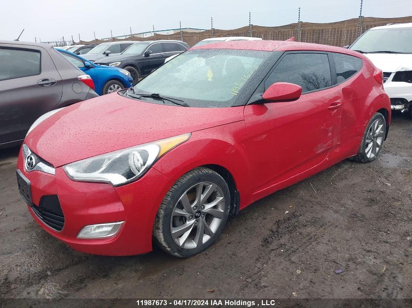 2016 Hyundai Veloster Se VIN: KMHTC6AD5GU284376 Lot: 44584654