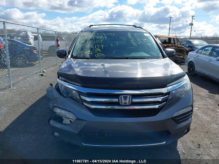 2017 Honda Pilot VIN: 5FNYF6H96HB506159 Lot: 11987781