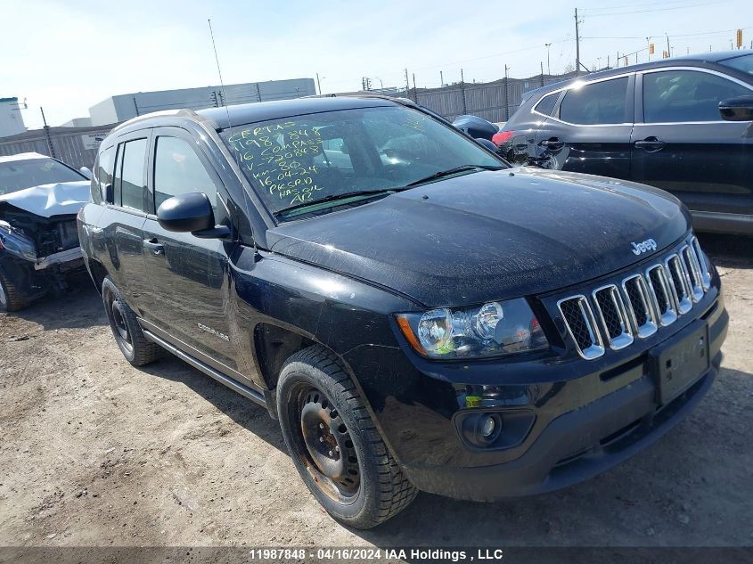 2016 Jeep Compass Sport VIN: 1C4NJDAB2GD720848 Lot: 11987848