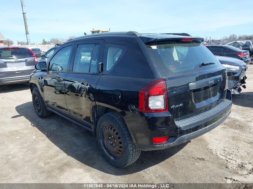 2016 Jeep Compass Sport VIN: 1C4NJDAB2GD720848 Lot: 11987848