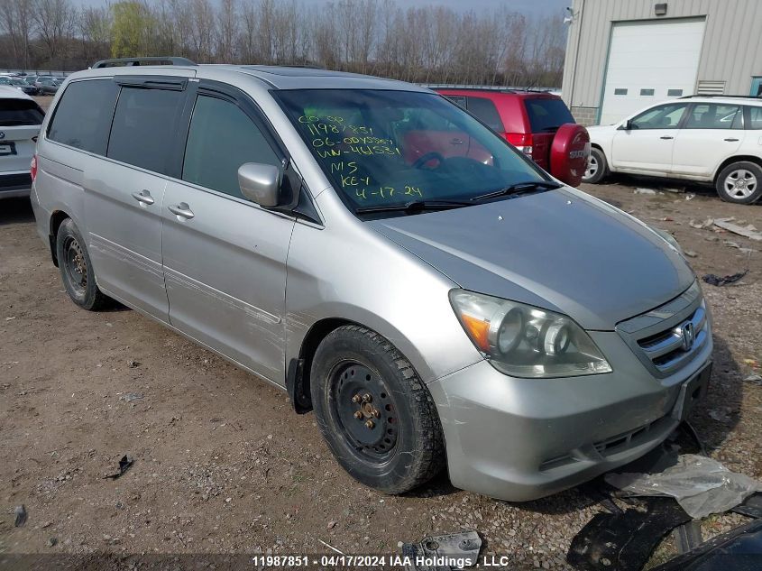 2006 Honda Odyssey VIN: 5FNRL38756B461531 Lot: 11987851