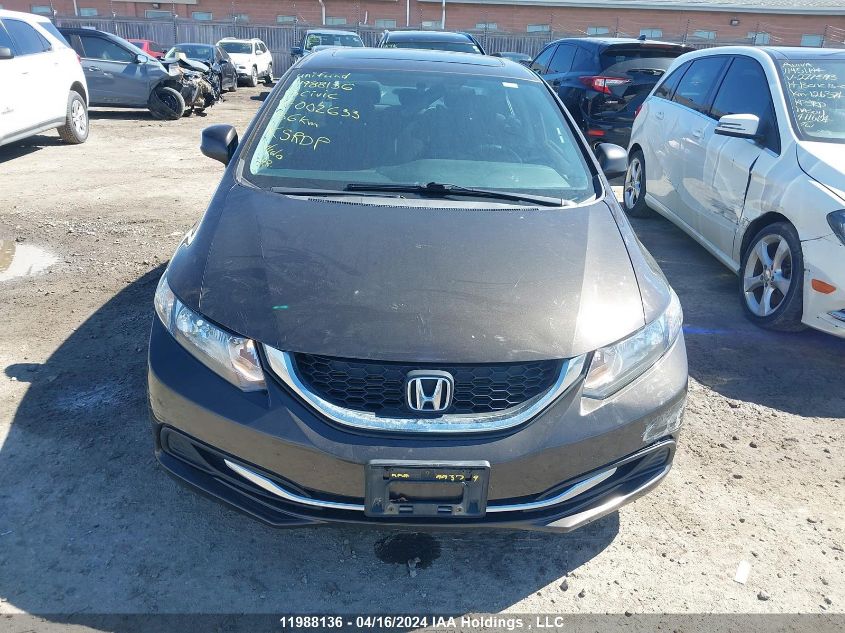 2013 Honda Civic Lx VIN: 2HGFB2F56DH002633 Lot: 11988136