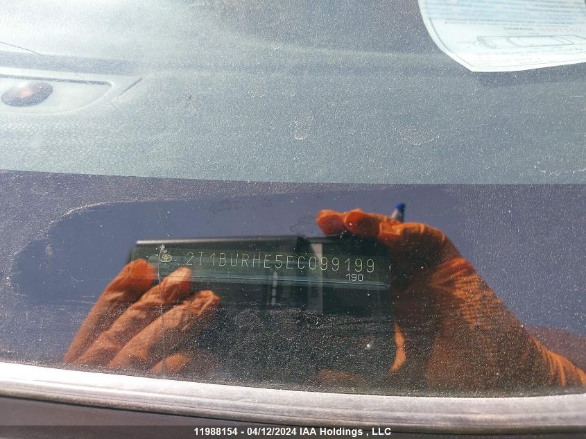 2014 Toyota Corolla Le VIN: 2T1BURHE5EC099199 Lot: 11988154