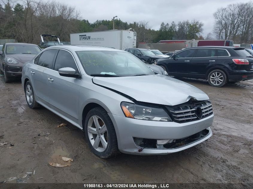 2013 Volkswagen Passat VIN: 1VWBN7A38DC077065 Lot: 11988163