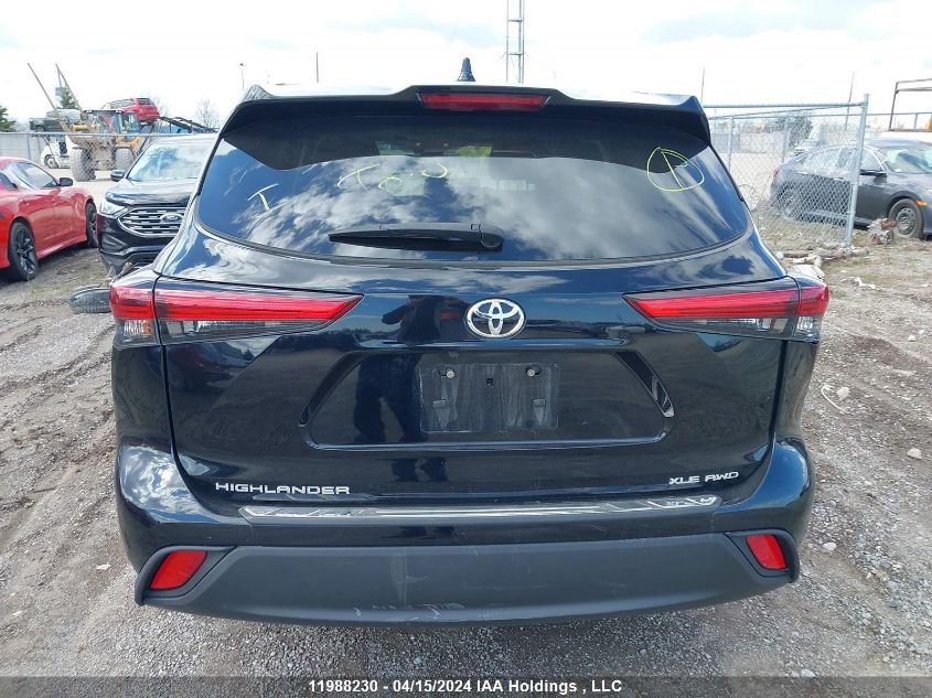 2022 Toyota Highlander Xle VIN: 5TDGZRBHXNS222836 Lot: 11988230