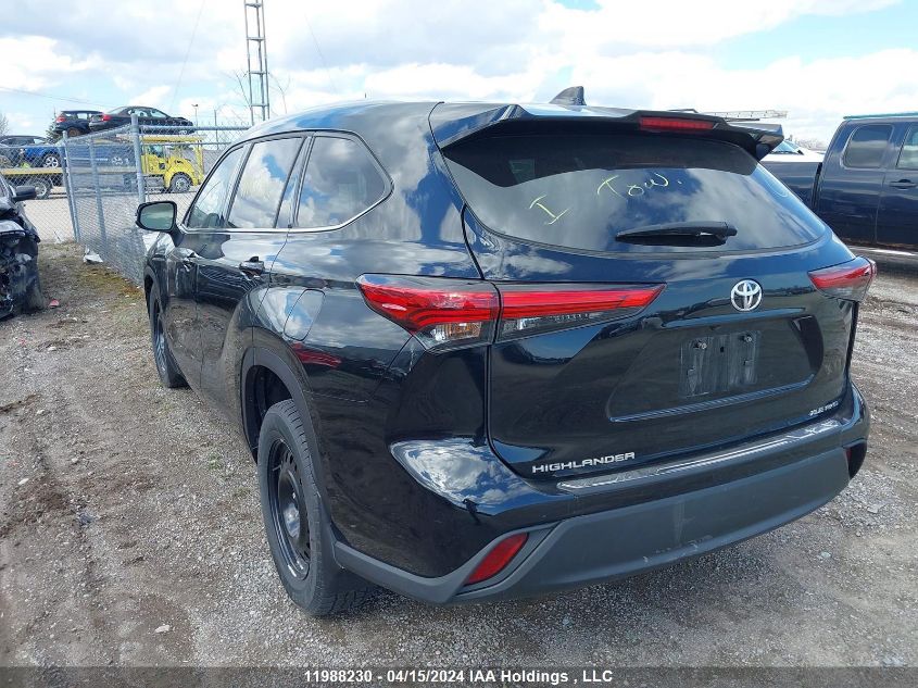 2022 Toyota Highlander Xle VIN: 5TDGZRBHXNS222836 Lot: 11988230