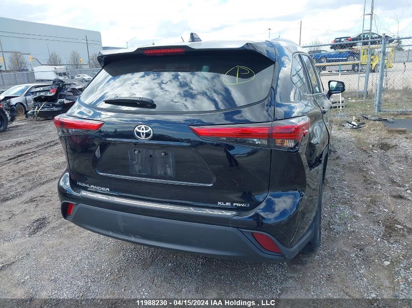 2022 Toyota Highlander Xle VIN: 5TDGZRBHXNS222836 Lot: 11988230