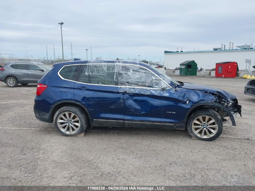 2013 BMW X3 xDrive35I VIN: 5UXWX7C53DL981580 Lot: 11988238