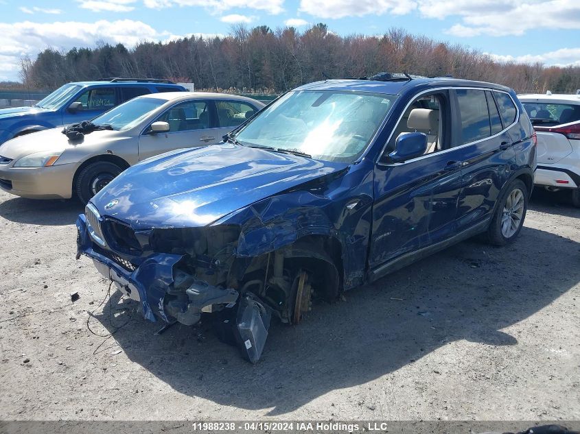 2013 BMW X3 xDrive35I VIN: 5UXWX7C53DL981580 Lot: 11988238