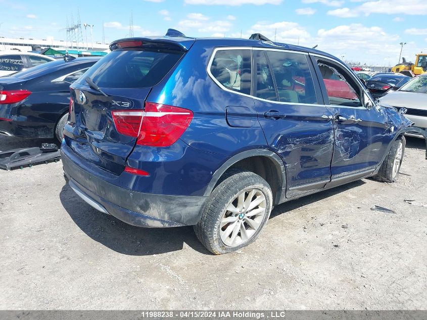 2013 BMW X3 xDrive35I VIN: 5UXWX7C53DL981580 Lot: 11988238