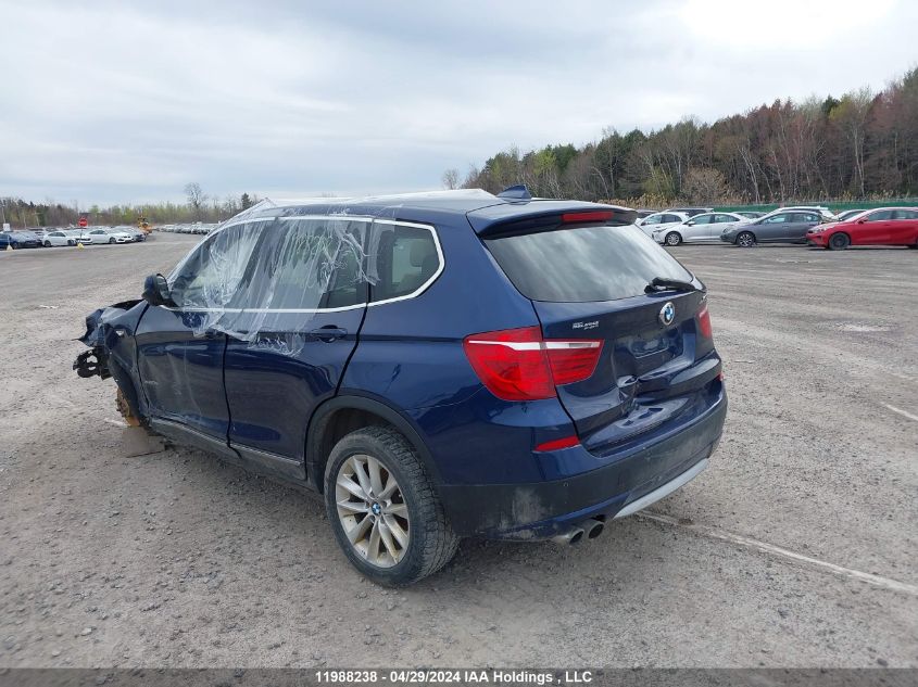 2013 BMW X3 xDrive35I VIN: 5UXWX7C53DL981580 Lot: 11988238