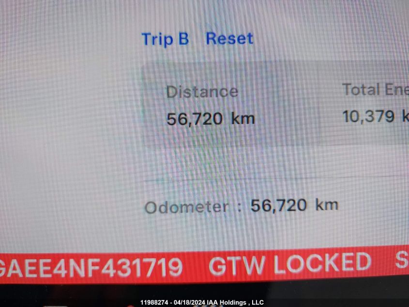 2022 Tesla Model Y VIN: 7SAYGAEE4NF431719 Lot: 11988274