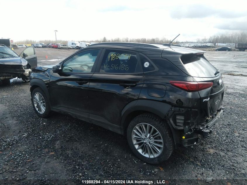 2020 Hyundai Kona Sel Plus VIN: KM8K6CAA9LU516186 Lot: 11988294