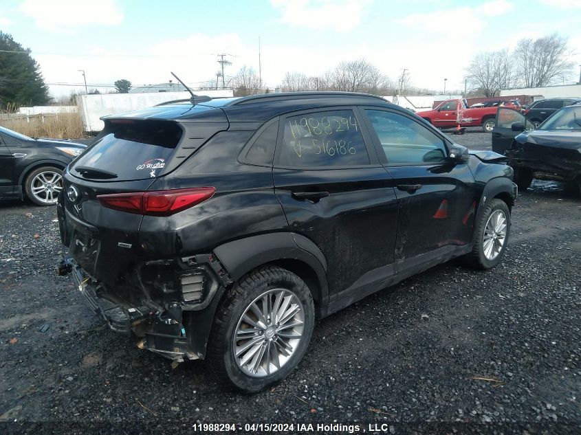 2020 Hyundai Kona Sel Plus VIN: KM8K6CAA9LU516186 Lot: 11988294