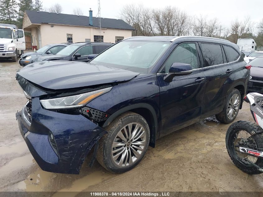 2022 Toyota Highlander Platinum VIN: 5TDFZRBH4NS196097 Lot: 11988378