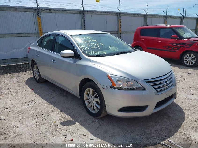 2015 Nissan Sentra S/Sv/Sr/Sl VIN: 3N1AB7AP4FL671124 Lot: 11988456