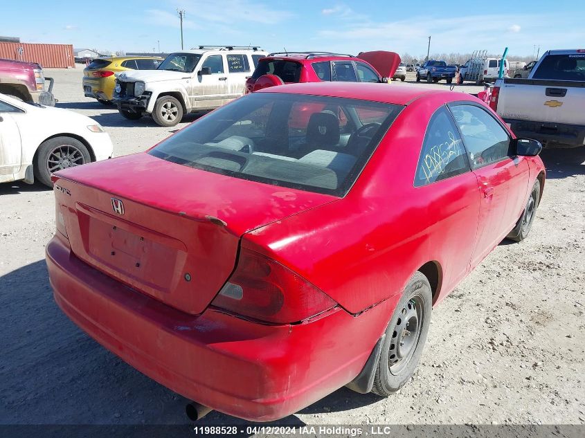 2002 Honda Civic Lx VIN: 1HGEM21582L811516 Lot: 78734933