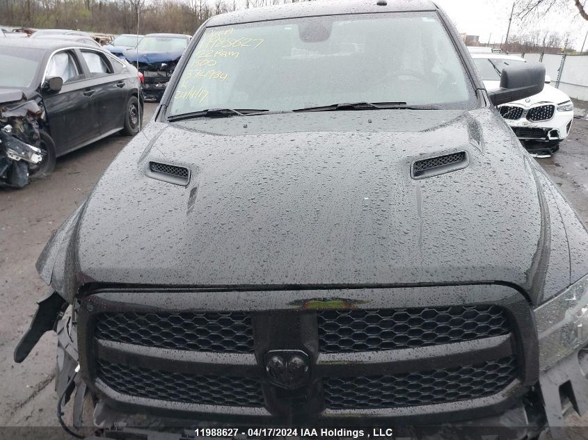 2022 Ram 1500 Classic Tradesman VIN: 3C6RR7KT3NG374934 Lot: 11988627