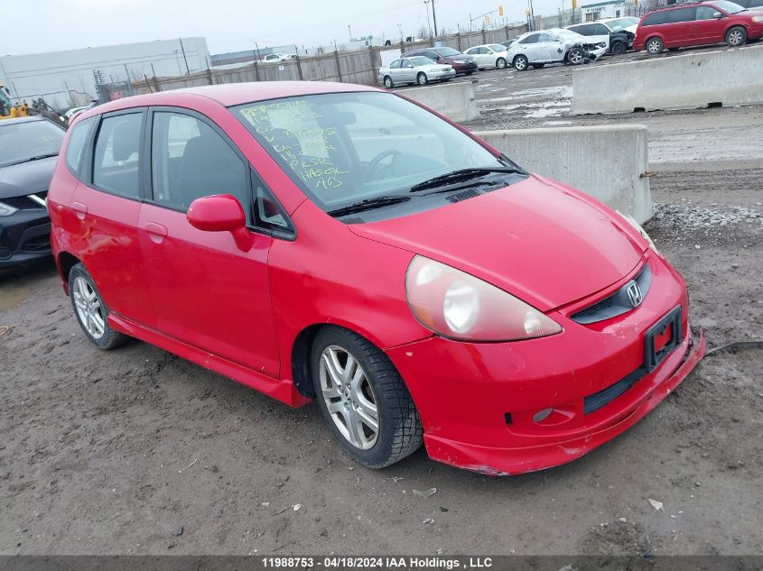 2007 Honda Fit S VIN: JHMGD37667S818375 Lot: 11988753