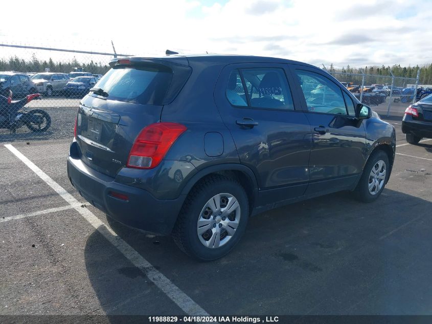 2013 Chevrolet Trax VIN: 3GNCJKSB8DL158302 Lot: 11988829