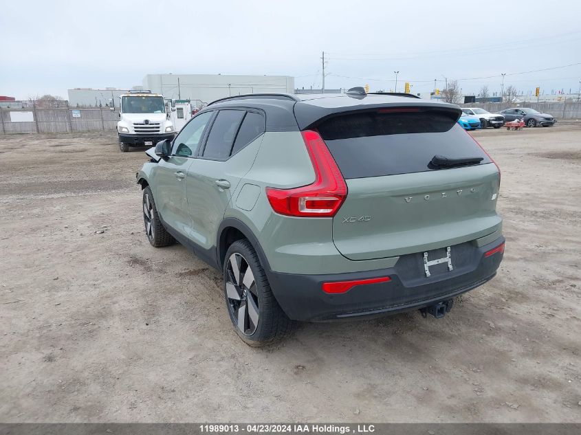 2023 Volvo Xc40 Recharge Pure Electric VIN: YV4ED3UM4P2086448 Lot: 11989013