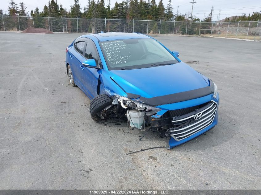 2018 Hyundai Elantra Gl Se VIN: KMHD84LF1JU692180 Lot: 11989029