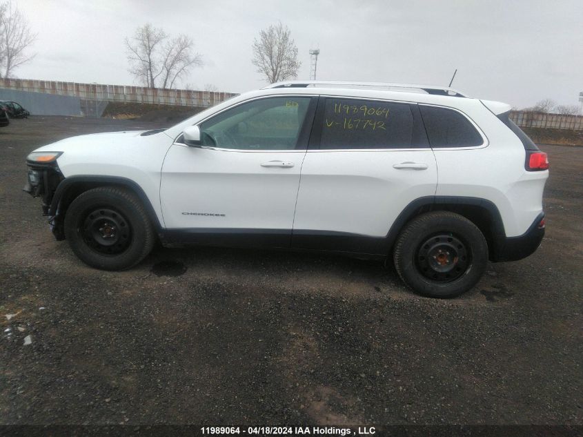 2016 Jeep Cherokee Limited VIN: 1C4PJLDSXGW167742 Lot: 11989064