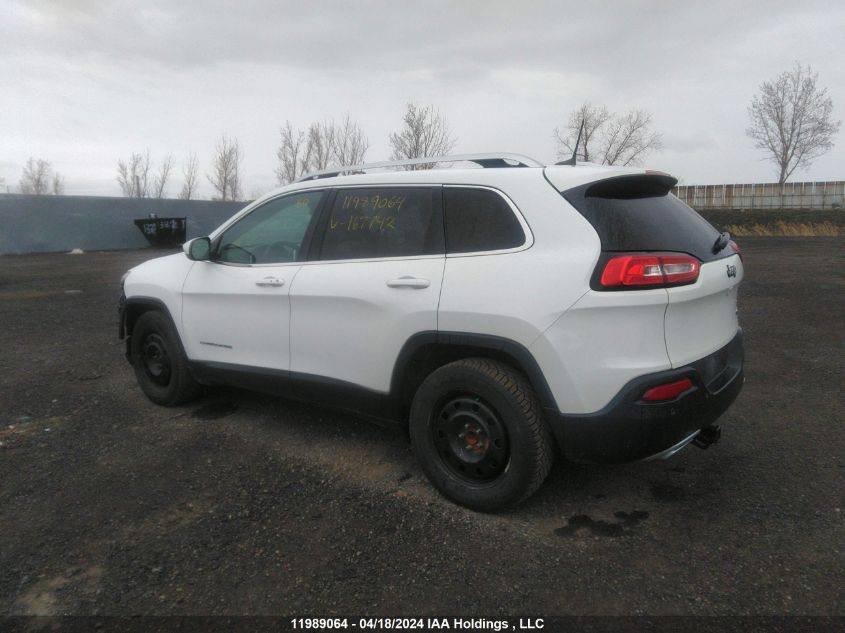 2016 Jeep Cherokee Limited VIN: 1C4PJLDSXGW167742 Lot: 11989064