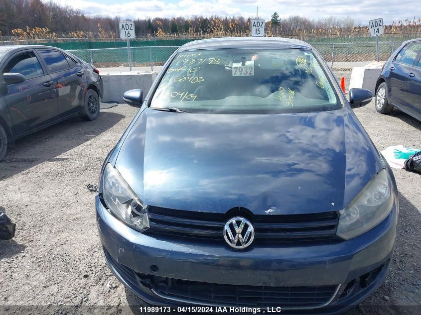 2010 Volkswagen Golf VIN: WVWDA7AJ8AW168403 Lot: 11989173