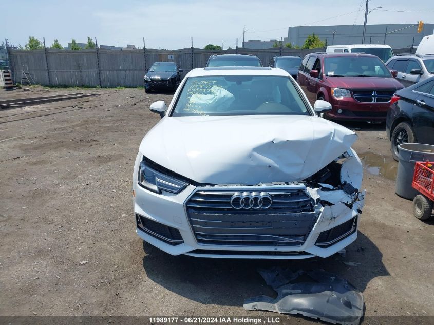 2019 Audi A4 VIN: WAUGMAF43KA120856 Lot: 11989177