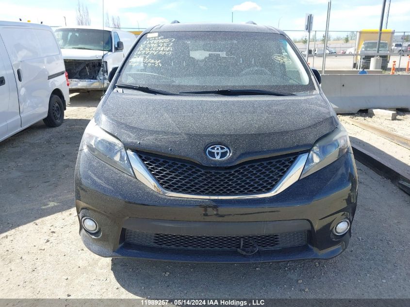 2013 Toyota Sienna Se 8 Passenger VIN: 5TDXK3DC1DS396957 Lot: 11989257