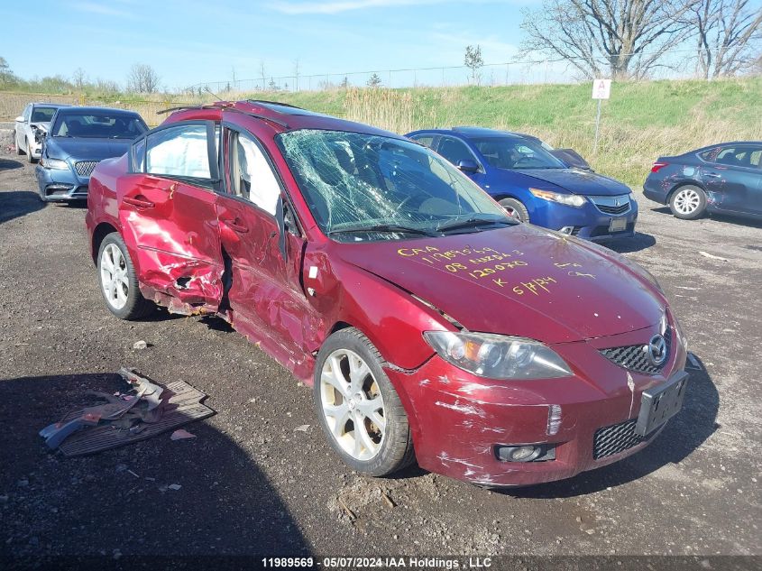 2008 Mazda 3 I VIN: JM1BK32F081120070 Lot: 11989569