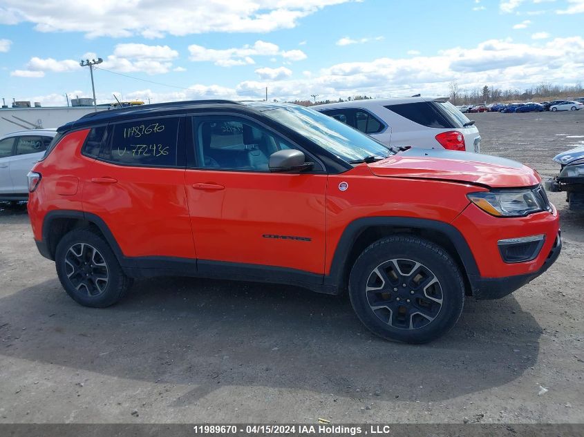 2019 Jeep Compass Trailhawk VIN: 3C4NJDDBXKT772436 Lot: 11989670