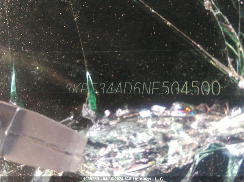 2022 Kia Forte Gt Line VIN: 3KPF34AD6NE504500 Lot: 11989759