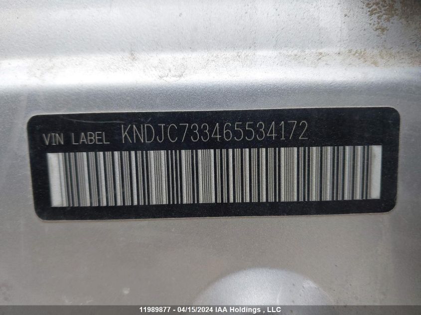 2006 Kia Sorento VIN: KNDJC733465534172 Lot: 11989877