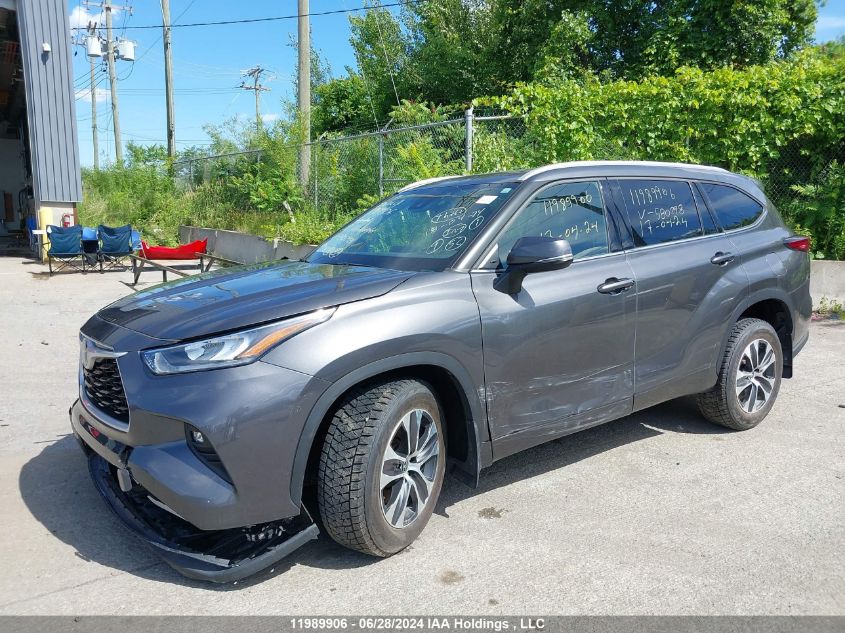 2022 Toyota Highlander VIN: 5TDGZRBH0NS580298 Lot: 11989906