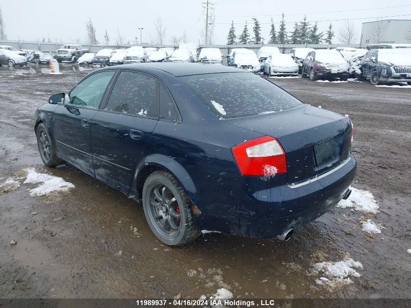 2003 Audi A4 1.8T Quattro VIN: WAULC68E83A359521 Lot: 39241444