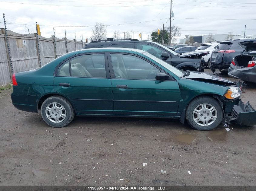 2001 Honda Civic VIN: 2HGES16351H910300 Lot: 11989957