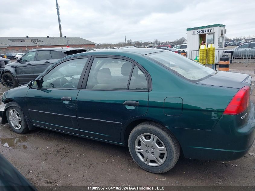 2001 Honda Civic VIN: 2HGES16351H910300 Lot: 11989957