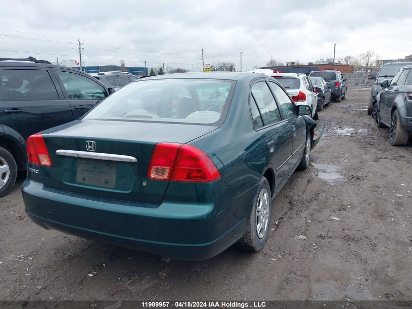 2001 Honda Civic VIN: 2HGES16351H910300 Lot: 11989957