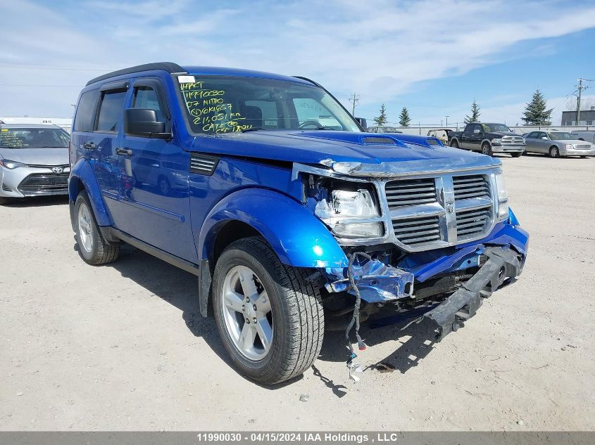 2007 Dodge Nitro Slt VIN: 1D8GU58K07W614657 Lot: 11990030