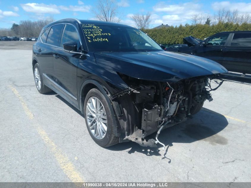 2022 Acura Mdx VIN: 5J8YE1H84NL805043 Lot: 11990038