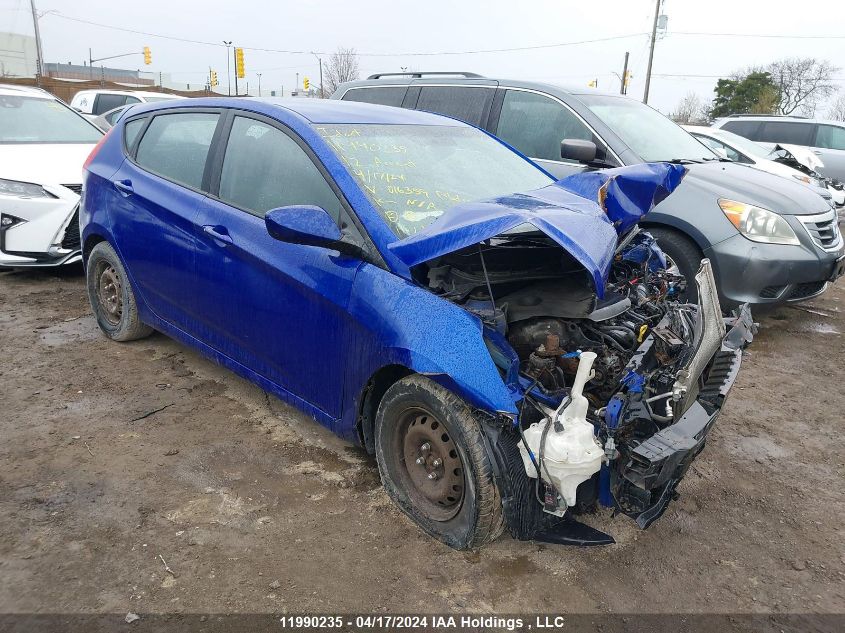 2012 Hyundai Accent VIN: KMHCT5AE7CU016359 Lot: 11990235